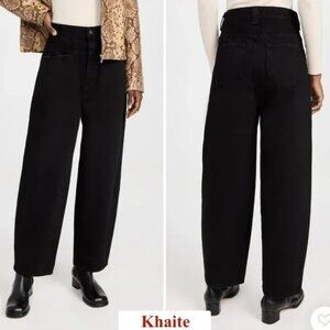 Khaite Preen Denim High Rise Wide Leg Denim Pants in Wilcox